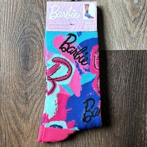 Barbie Vibrant Pink and Blue Crew Socks NWT
